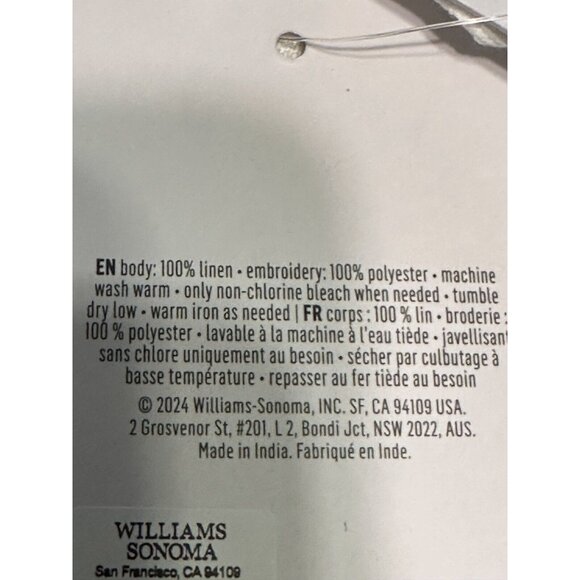 NWT WILLIAMS SONOMA THANKSGIVING Grateful  DINNER NAPKINS SET OF FOUR 100%LINEN - Picture 3 of 4